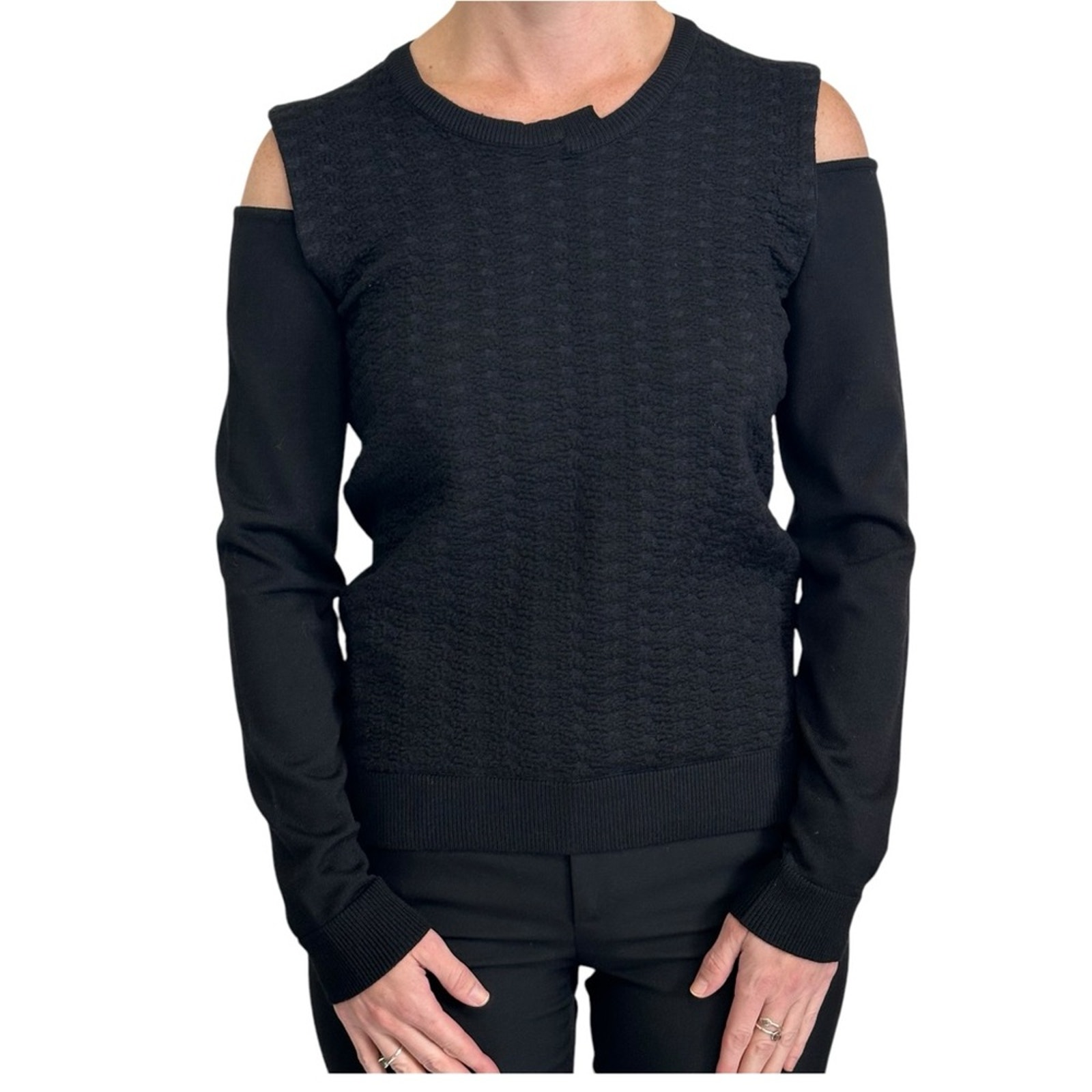 Rare Piece D’anarchive Midnight Blue Asymmetrical Sweater Xs Removable Sleeves